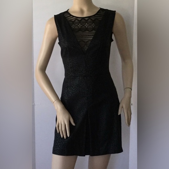 RACHEL Rachel Roy Black Lace Sheath Cocktail Dress 0 - Picture 2 of 16